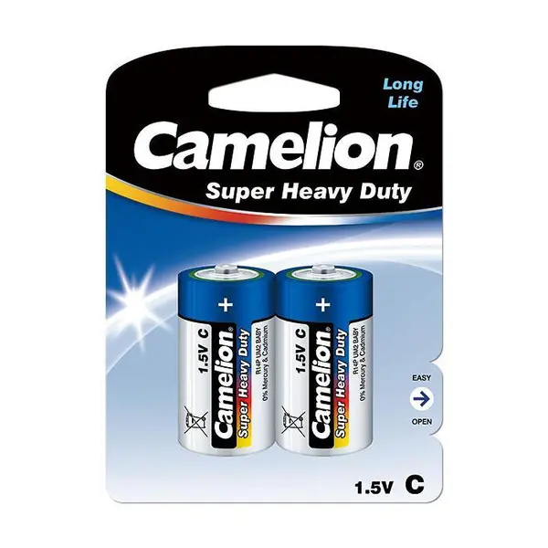 باتری نیم قلمی کملیون مدل Super Heavy Duty بسته 2 عددی