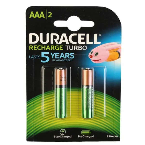 باتری نیم قلمی قابل شارژ دوراسل مدل TURBO Duralock HR03 بسته 2 عددی - 2