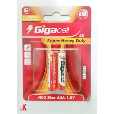 باتری نیم قلمی گیگاسل مدل Ultra Heavy Duty بسته 2 عددی