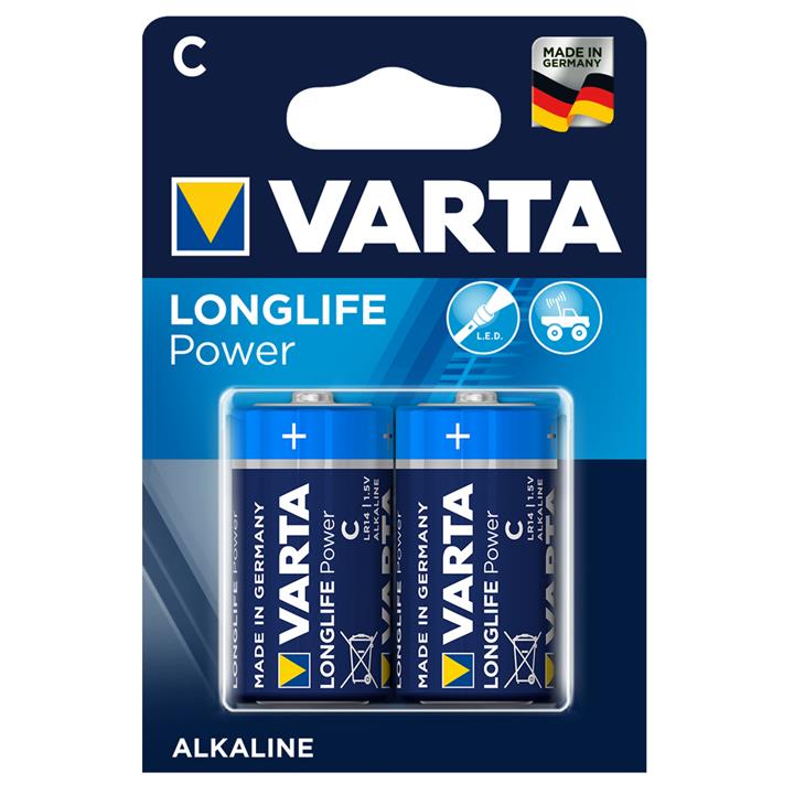 باتری متوسط وارتا لانگ لایف پاور (VARTA LONG LIFE POWER BATTERY C) 2 عددی