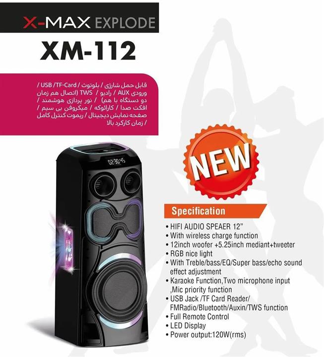 اسپیکر ایستاده خانگی X-MAX مدل XM-112