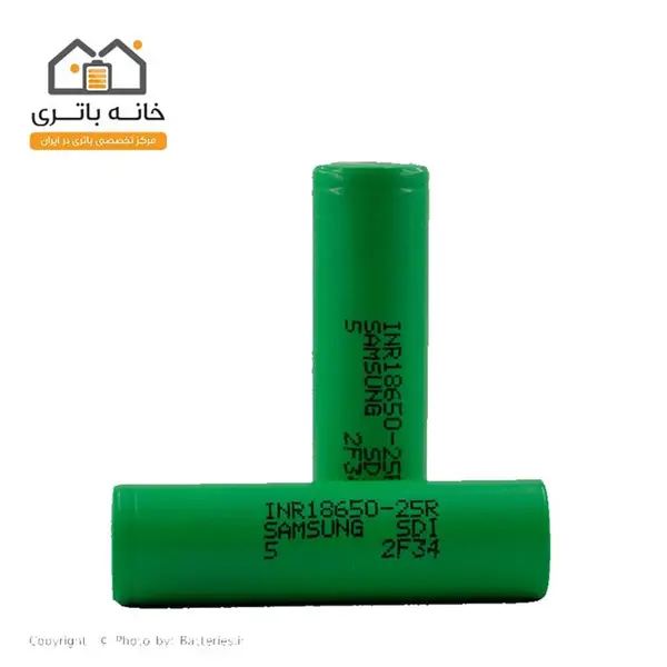 باتری لیتیوم25R 18650 شارژی 3.7 ولت 2500 میلی آمپر سامسونگ - Samsung
