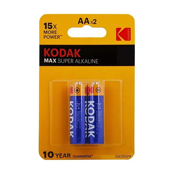 باتری نیم قلمی 2 عددی سوپر آلکالاین کداک KODAK MAX - 2