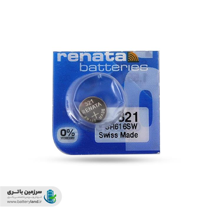 باتری ساعت اکسید نقره 321 مدل SR616SW ظرفیت 15mAh ولتاژ 1.55v ساخت سوئیس رناتا