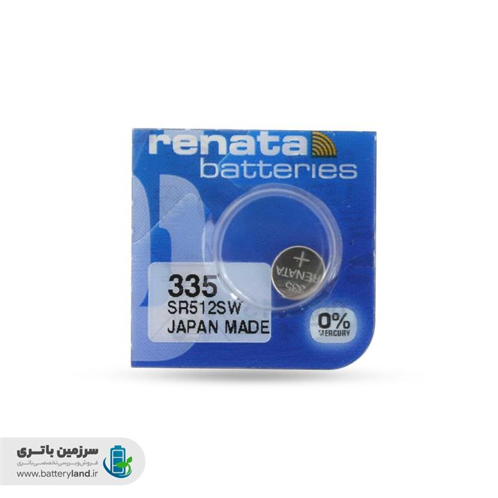 باتری ساعت اکسید نقره 335 مدل SR512SW ظرفیت 6mAh ولتاژ 1.55v ساخت سوئیس رناتا