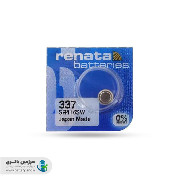 باتری ساعت اکسید نقره 337 مدل SR416SW ظرفیت 8mAh ولتاژ 1.55v ساخت سوئیس رناتا