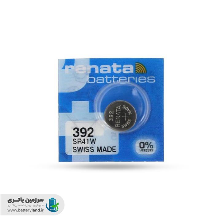 باتری ساعت اکسید نقره 392 مدل SR41W ظرفیت 45mAh ولتاژ 1.55v ساخت سوئیس رناتا