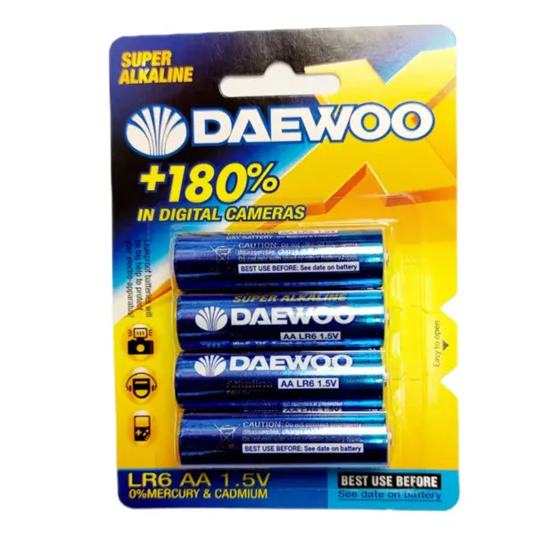 باتری قلمی 4 تایی سوپر آلکالاین DAEWOO