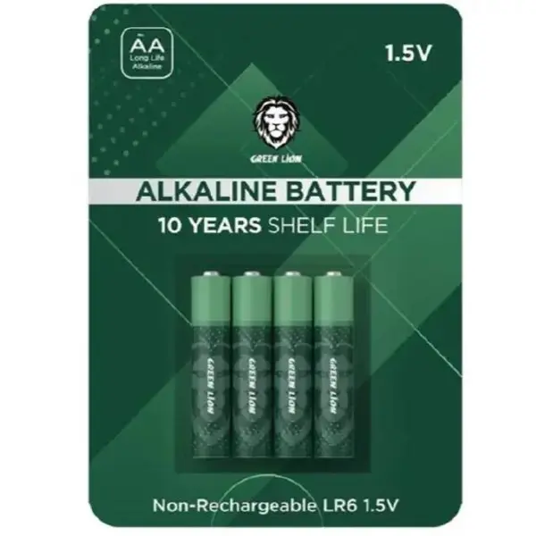 پک 4 عددی باتری قلمی گرین لاین Green Lion Alkaline AA Battrey 2700mAh