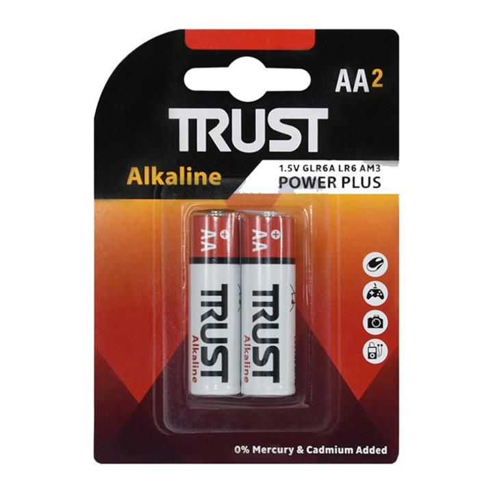 باتری قلمی تراست AA Alkaline بسته 2 عددی