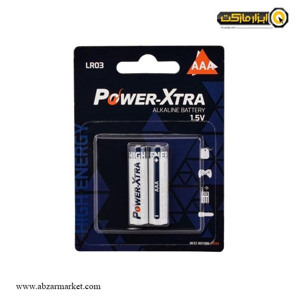 باتری نیم قلمی AAA آلکالاین POWER XTRA بسته 2 عددی مدل PX-0315