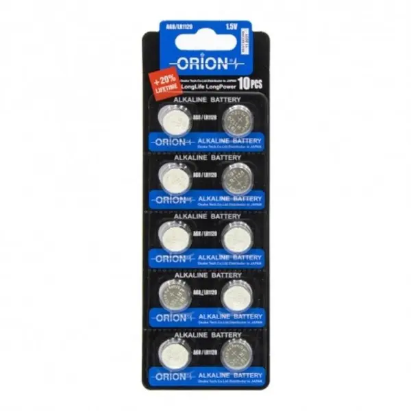 باتری سکه ای آلکالاین AG8 ورق 10 تایی مارک ORION - 2