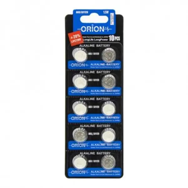 باتری سکه ای آلکالاین AG8 ورق 10 تایی مارک ORION - 3