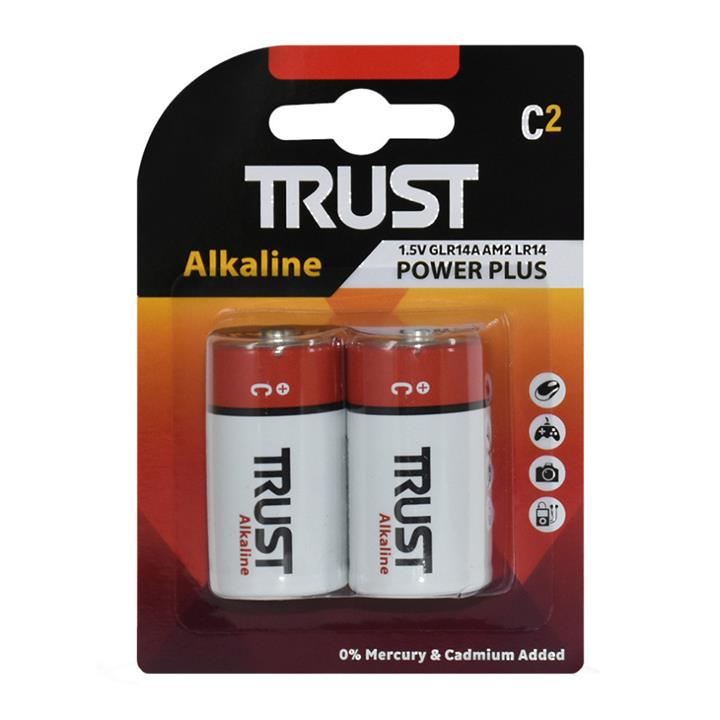 باتری متوسط تراست C Alkaline بسته 2 عددی