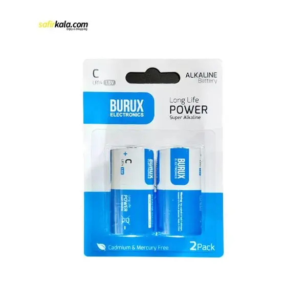 باتری C بروکس مدل super alkaline بسته 2 عددی