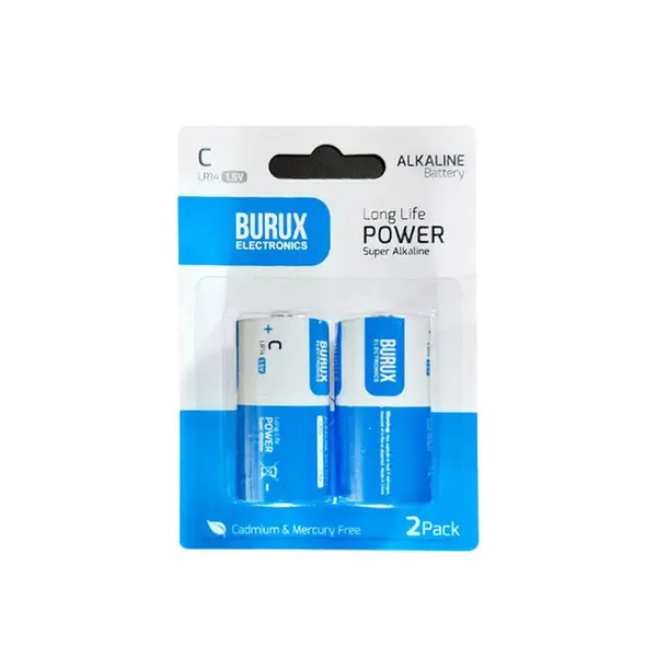 باتری C بروکس مدل super alkaline بسته 2 عددی