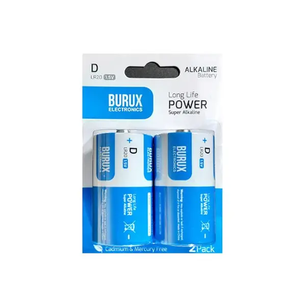باتری D بروکس مدل super alkaline بسته 2 عددی
