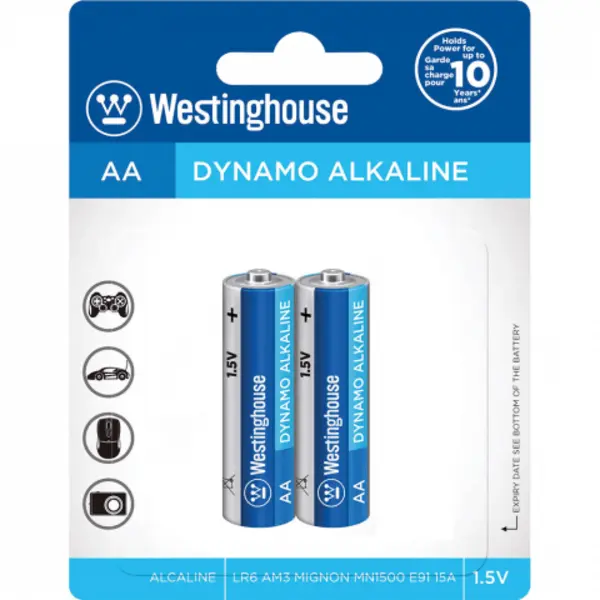 باتری قلمی وستینگهاوس مدل Dynamo Alkaline LR06 AM3 MIGNON بسته 2 عددی
