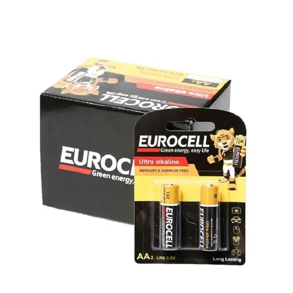 باتری قلمی Eurocell Ultra Alkaline کارتی – ۲ عددی