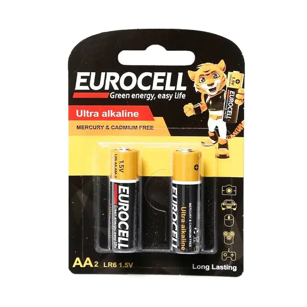 باتری قلمی Eurocell Ultra Alkaline کارتی – ۲ عددی