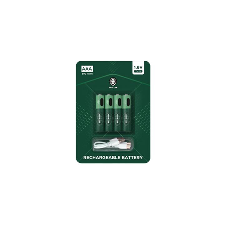 باتری قابل شارژ گرین لیون قلمی مدل Green Lion GNRGBAAA Rechargeable Battery AAA 1.6V Alkaline Battery