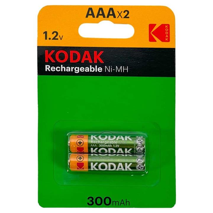 باتری نیم قلمی قابل شارژ کداک مدل Kodak Rechargeable 300mAh Ni-MH پک 2 عددی