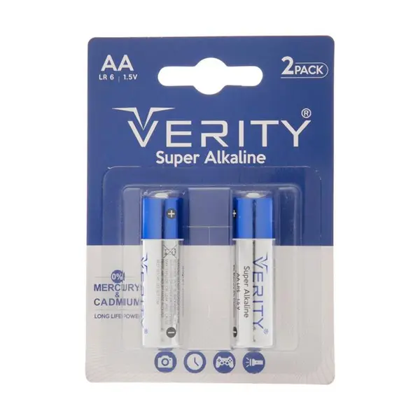 باتری قلمی وریتی مدل LR6-S Super Alkaline بسته دو عددی