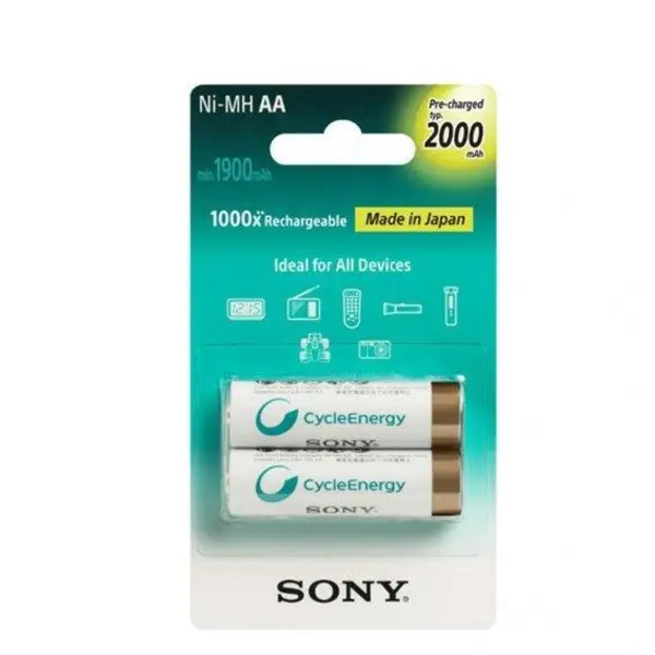باتری قلمی قابل شارژ سونی مدل NH AA B2KN بسته 2 عددی - 4