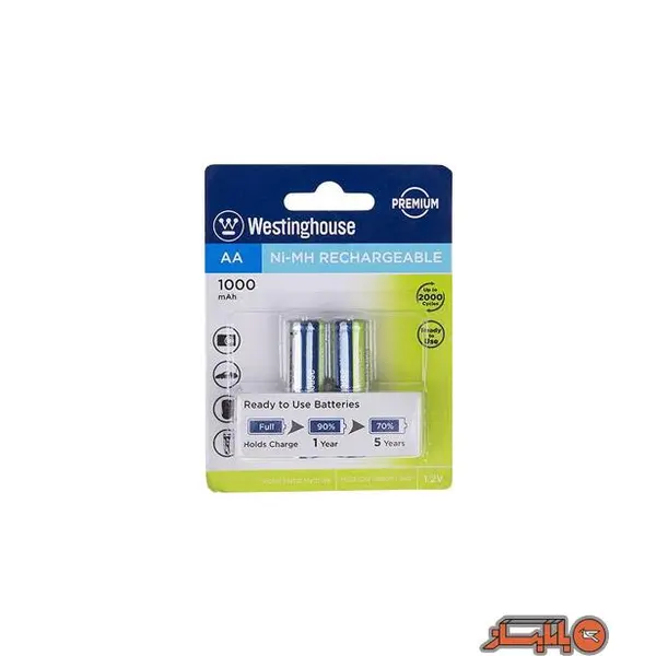 باتری قابل شارژ قلمی وستینگ هاوس مدل Ni-MH Rechargeable بسته 2 عددی