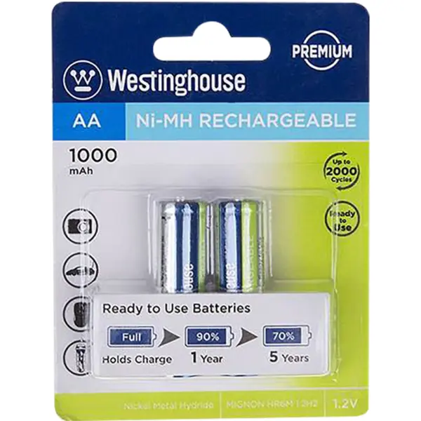 باتری قابل شارژ قلمی وستینگ هاوس مدل Ni-MH Rechargeable بسته 2 عددی