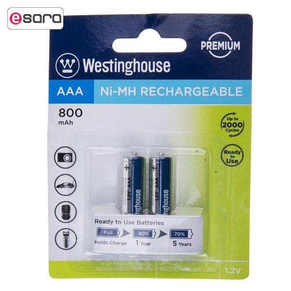 باتری قابل‌شارژ قلمی وستینگ هاوس مدل Ni-MH Rechargeable بسته‌ی 2 عددی