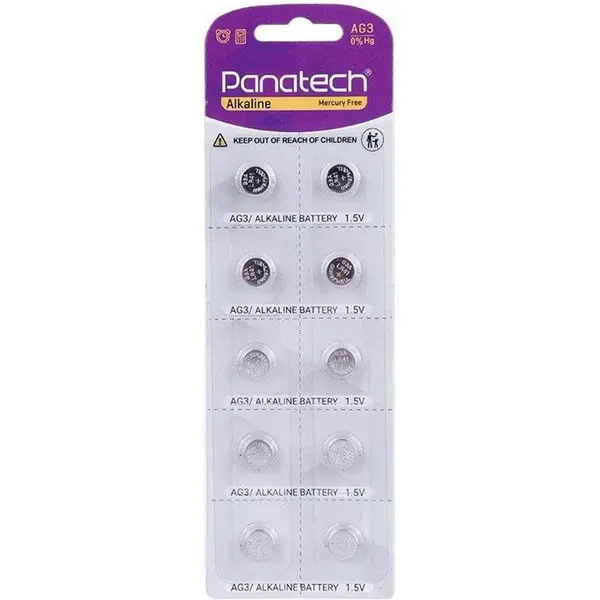 باتری سکه ای Panatech Alkaline AG3 بسته 10 عددی - 3