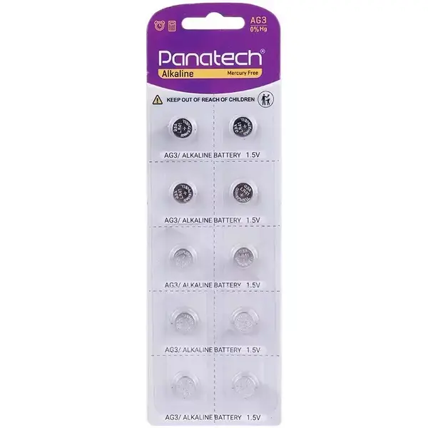 باتری سکه ای Panatech Alkaline AG3 بسته 10 عددی - 2