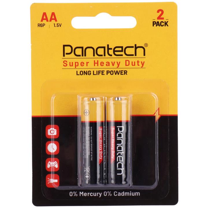 باتری دوتایی قلمی Panatech Super Heavy Duty R6P 1.5V AA