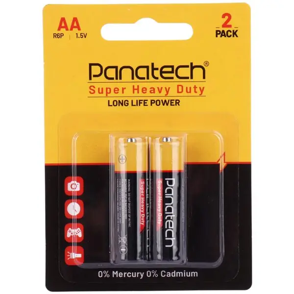 باتری دوتایی قلمی Panatech Super Heavy Duty R6P 1.5V AA