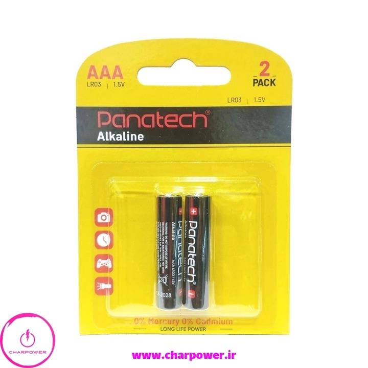 باتری دوتایی نیم قلمی Panatech Ultra Alkaline LR03 1.5V AAA