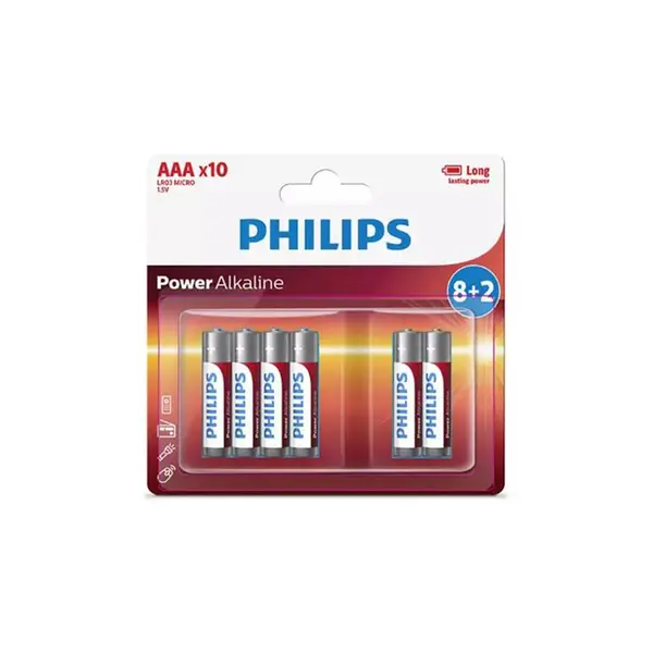 باتری فیلیپس Power Alkaline AAA LR03P10BP/97 - 2