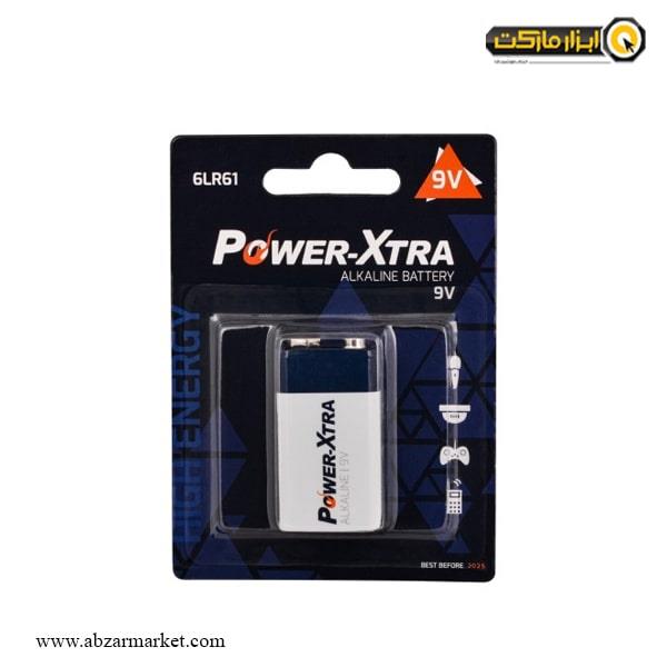 باتری کتابی POWER XTRA آلکالاین 9 ولت