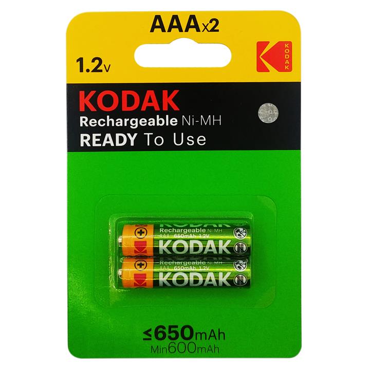 باتری نیم قلمی قابل شارژ کداک مدل Recharge-650 بسته 2 عددی