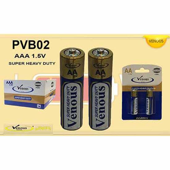 باتری نیم قلمی ونوس SUPER HEAVY DUTY مدل PVBA02