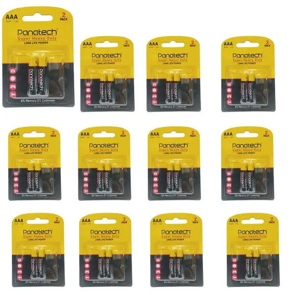 باتری نیم قلمی پاناتک مدل Super Heavy Duty بسته 24 عددی - 2