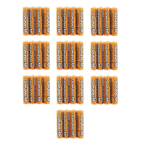 باتری نیم قلمی دوو مدل Super Heavy Duty بسته 40 عددی - 2