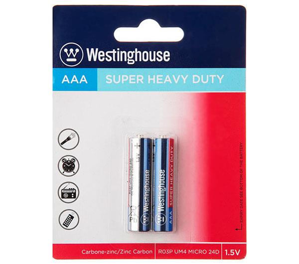 باتری نیم قلمی وستینگهاوس مدل Super Heavy Duty R03P UM4 بسته 2 عددی