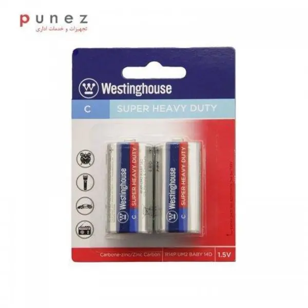 باتری سایز متوسط وستینگ هاوس مدل Super Heavy Duty بسته ی 2 عددی