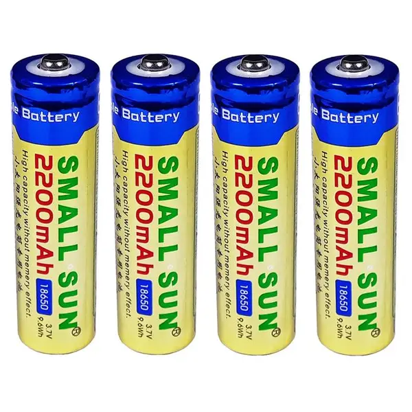 باتری لیتیوم یون قابل شارژ اسمال سان مدل TL-18650ظرفیت 2200 میلی آمپرساعت بسته 4 عددی