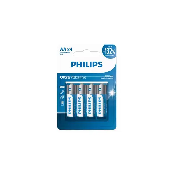 باتری فیلیپس Ultra Alkaline AA LR6E4B/97 بسته 4 عددی - 2