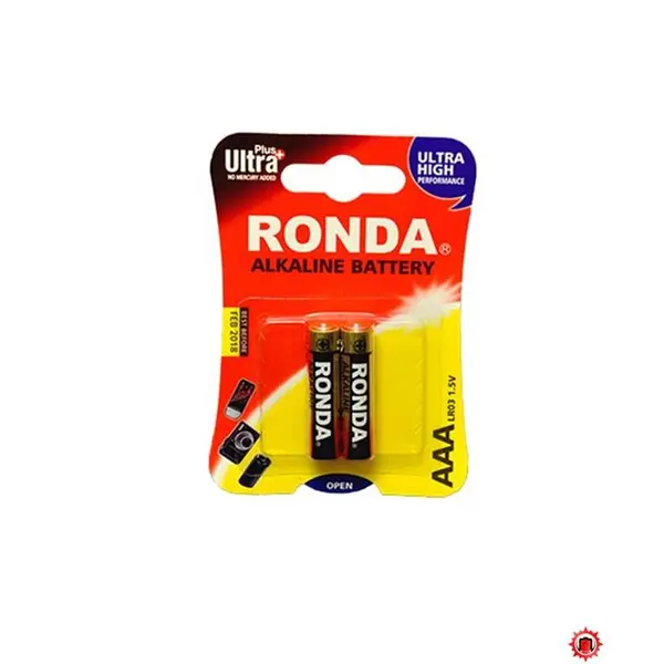 باتری نیم قلمی روندا مدل Ultra Plus Alkaline بسته 2 تایی - 5