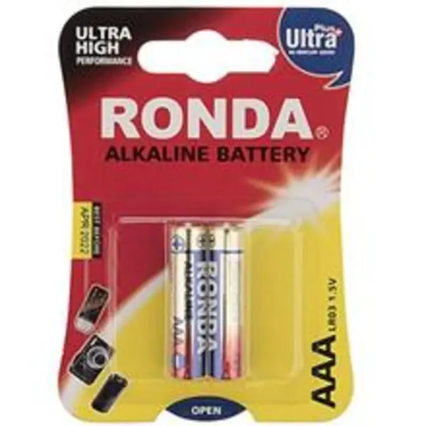 باتری نیم قلمی روندا مدل Ultra Plus Alkaline بسته 2 تایی - 2
