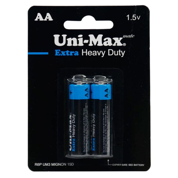 باتری دوتایی قلمی Uni-Max Extra Heavy Duty 1.5V AA