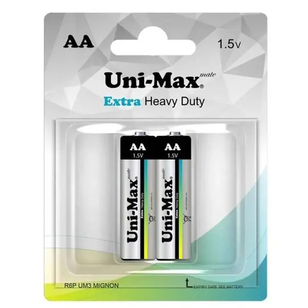 باتری دوتایی قلمی Uni-Max Extra Heavy Duty 1.5V AA